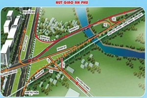 Hơn 1.000 tỷ đồng xây dựng nút giao thông An Phú 