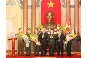 Chủ tịch nước Trần Đại Quang tại buổi lễ trao quyết định. Ảnh: VGP