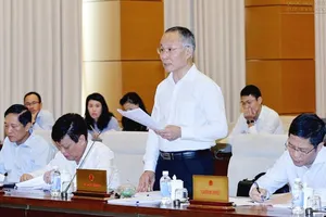 Thứ trưởng Bộ Công Thương Trần Quốc Khánh phát biểu tại Phiên họp (Nguồn: quochoi.vn)