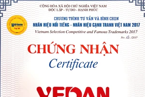 Vedan Việt Nam lần thứ hai liên tiếp được vinh dự nhận giải “Top 20 nhãn hiệu nổi tiếng hàng đầu Việ