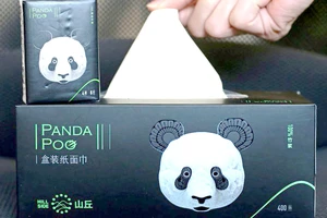 Giấy vệ sinh từ phân gấu trúc