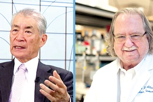 Hai nhà khoa học Tasuku Honjo (trái) và James P. Allison đoạt giải Nobel Y học năm 2018