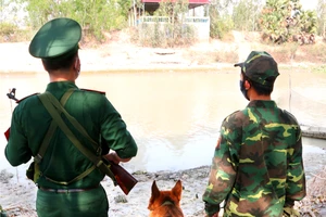 Lực lượng chức năng tuần tra, kiểm soát tại khu vực biên giới Tây Nam. Ảnh: TUẤN QUANG