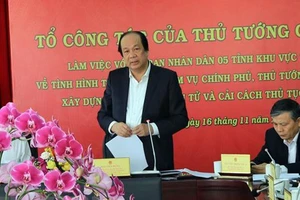 Bộ trưởng, Chủ nhiệm Văn phòng Chính phủ Mai Tiến Dũng phát biểu. Ảnh: TTXVN