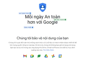 An toàn hơn cùng Google. Ảnh chụp màn hình