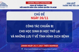 Mời đón xem chương trình livestream “Dân hỏi - Thành phố trả lời” số ngày 26-11