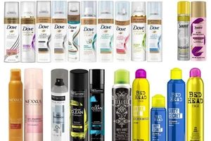 Các sản phẩm dầu gội khô dạng xịt thuộc Tập đoàn Unilever bị thu hồi do nghi ngờ có chứa benzen. Ảnh: FDA