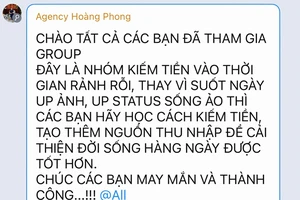 Những lời mời đầu tư siêu lợi nhuận từ các hội nhóm chat trên mạng xã hội