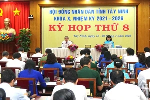 Các đại biểu HĐND tỉnh Tây Ninh khóa X, tham dự kỳ họp thứ 8