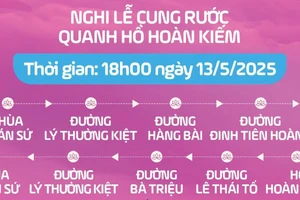 Xá lợi Phật sẽ được rước quanh hồ Hoàn Kiếm