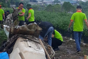 Tổng vệ sinh tại một số điểm kênh Tham Lương - Bến Cát - rạch Nước Lên