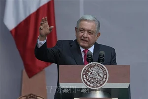 Tổng thống Mexico Andres Manuel Lopez Obrador phát biểu tại Mexico City. Ảnh: AFP/TTXVN