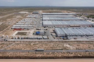 Một nhà máy của Foxconn ở San Jerónimo, bang Chihuahua của Mexico. Ảnh: BLOOMBERG