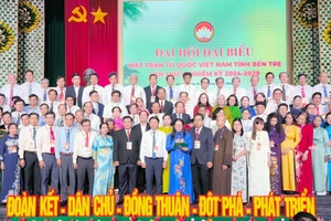 Đại hội đại biểu Mặt trận Tổ quốc (MTTQ) Việt Nam tỉnh Bến Tre lần thứ 10, nhiệm kỳ 2024 – 2029