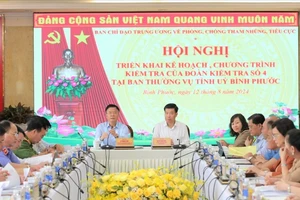 Đoàn kiểm tra của Ban Chỉ đạo Trung ương về phòng, chống tham nhũng làm việc tại tỉnh Bình Phước