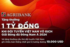 Tiếp lửa chinh phục “ngôi vương”, Agribank sẽ trao thưởng 1 tỷ đồng khi Đội tuyển nam Quốc gia Việt Nam vô địch Giải Bóng đá Đông Nam Á 2024