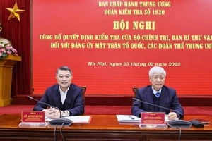 Công bố kế hoạch kiểm tra năm 2025 đối với Đảng ủy MTTQ, các đoàn thể Trung ương