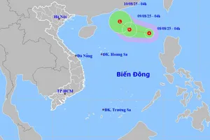 Biển Đông có áp thấp nhiệt đới 