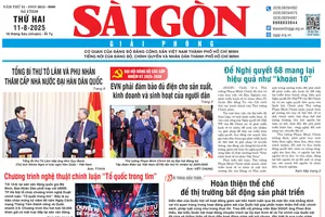 Báo Sài Gòn Giải Phóng ngày 11/8/2025