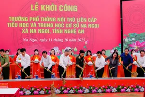 Tổng Bí thư Tô Lâm dự Lễ khởi công xây dựng trường nội trú liên cấp tại Nghệ An