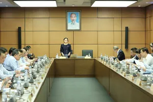Đoàn đại biểu Quốc hội TPHCM thảo luận tại tổ, chiều 23-10. Ảnh: QUANG PHÚC