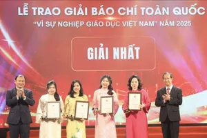 Các tác giả nhận Giải báo chí toàn quốc Vì sự nghiệp giáo dục Việt Nam năm 2025