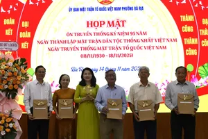 Phường Bà Rịa (TPHCM) ủng hộ đồng bào bị ảnh hưởng bão lũ hơn 1,1 tỷ đồng