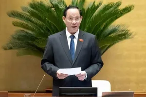 Phó Chủ tịch Quốc hội Trần Quang Phương điều hành phiên họp, sáng 19-11. Ảnh: QUANG PHÚC 