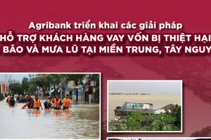 Agribank tiếp tục triển khai chính sách giảm tới 2%/năm lãi suất cho vay hỗ trợ khách hàng bị thiệt hại do bão số 12, 13 và mưa lũ
