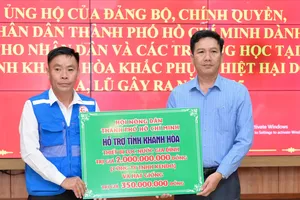 TPHCM tiếp tục hỗ trợ tỉnh Khánh Hòa hơn 58 tỷ đồng khắc phục thiệt hại mưa lũ