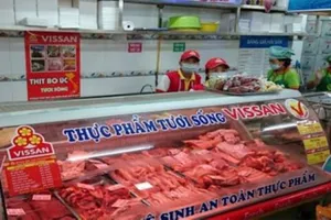 Sản phẩm thịt gia súc tươi sống Vissan trong hệ thống siêu thị của Vincommerce.
