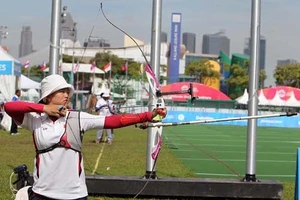 Cung thủ Lộc Thị Đào đang được kỳ vọng sẽ có thành tích cao. ảnh: T.L