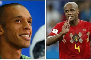 Joao Miranda (trái) và Vincent Kompany.