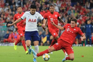 Son Heung-min thoát qua hậu vệ bayern ở Audi Cup 2019