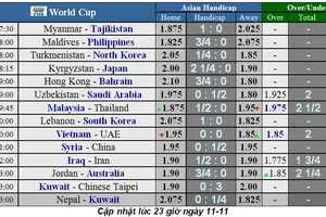 Lịch thi đấu vòng loại World Cup 2020, ngảy 13-11