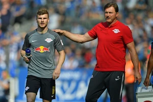 Ralph Hasenhuttl và Tiomo Werner thời còn ở Leipzig