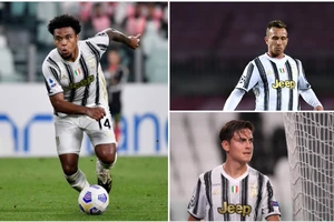 Weston McKennie (trái), Arthur Melo (trên) và Paulo Dybala (dưới)