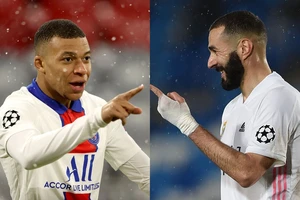 Kylian Mbappe và Karim Benzema