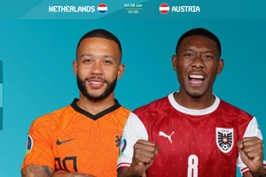 Memphis Depay (Hà Lan) và David Alaba (Áo)