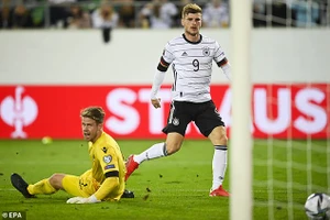 Timo Werner ghi bàn vào lưới Liechtenstein