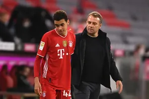 HLV Flick và Musiala khi còn ở Bayern Munich