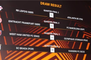 Barcelona đối mặt Frankfurt, West Ham gặp Lyon ở tứ kết Europa League