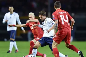 Bắc Macedonia trong trận hòa Italia 1-1 năm 2017