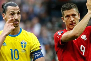  Ibrahimovic (Thụy Điển) sẽ so tài bắn phá với Lewandowski (Ba Lan)