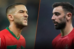 Hakim Ziyech (Morocco) và Bruno Fernandesa (Bồ Đào Nha)