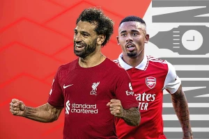 Mo Salah (Liverpool) và Gabriel Jesus