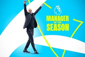 Pep Guardiola thắng giải thưởng HLV của mùa giải Premier League