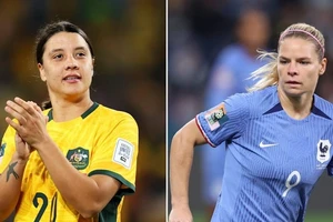 Sam Kerr (Australia) và Le Sommer (Pháp)