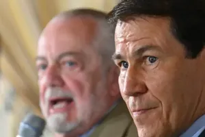 HLV Rudi Garcia với Chủ tịch Aurelio De Laurentiis