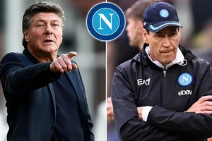 Walter Mazzarri (trái) trở lại Napoli thay thế Rudi Garcia